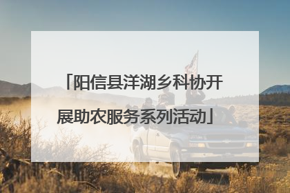 阳信县洋湖乡科协开展助农服务系列活动