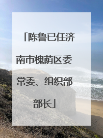 陈鲁已任济南市槐荫区委常委、组织部部长
