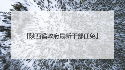 陕西省政府最新干部任免