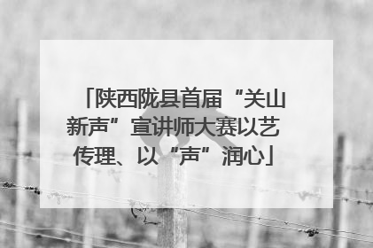 陕西陇县首届“关山新声”宣讲师大赛以艺传理、以“声”润心