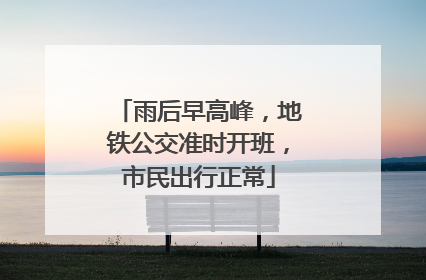 雨后早高峰，地铁公交准时开班，市民出行正常