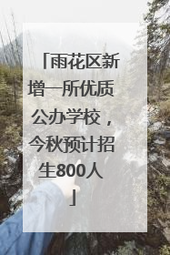 雨花区新增一所优质公办学校，今秋预计招生800人