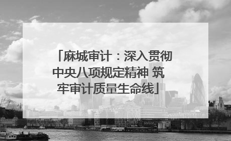 麻城审计：深入贯彻中央八项规定精神 筑牢审计质量生命线