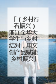 （乡村行·看振兴）浙江金华大学生与乡村结对：用文创产品赋能乡村振兴