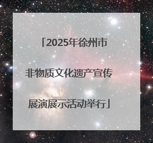 2025年徐州市非物质文化遗产宣传展演展示活动举行