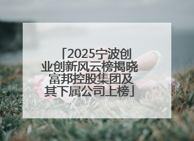 2025宁波创业创新风云榜揭晓 富邦控股集团及其下属公司上榜