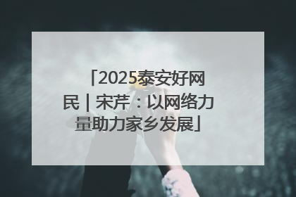 2025泰安好网民｜宋芹：以网络力量助力家乡发展