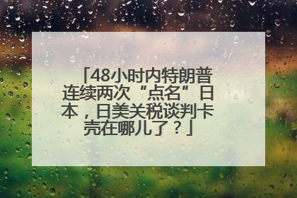 48小时内特朗普连续两次“点名”日本，日美关税谈判卡壳在哪儿了？