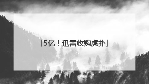 5亿！迅雷收购虎扑