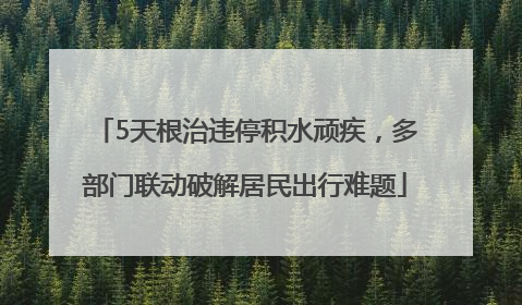 5天根治违停积水顽疾，多部门联动破解居民出行难题