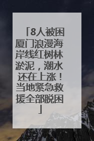8人被困厦门浪漫海岸线红树林淤泥，潮水还在上涨！当地紧急救援全部脱困