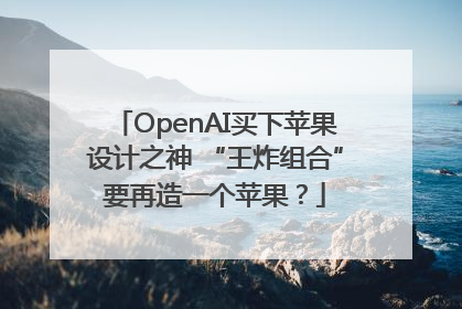 OpenAI买下苹果设计之神 “王炸组合”要再造一个苹果？